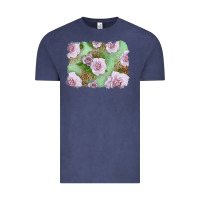 Vintage Denim pink roses with leopard background Vintage Tee - LillyAllenDesigns