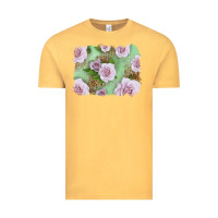 Vintage Mustard pink roses with leopard background Vintage Tee - LillyAllenDesigns