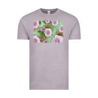Vintage Zinc pink roses with leopard background Vintage Tee - LillyAllenDesigns