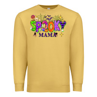 Antique Gold Halloween Spooky Mama Premium Sweatshirt - texasbilliewilder