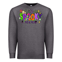 Charcoal Heather Halloween Spooky Mama Premium Sweatshirt - texasbilliewilder