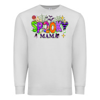 Dove Grey Halloween Spooky Mama Premium Sweatshirt - texasbilliewilder