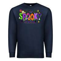 Navy Halloween Spooky Mama Premium Sweatshirt - texasbilliewilder