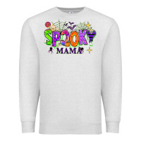 Oatmeal Heather Halloween Spooky Mama Premium Sweatshirt - texasbilliewilder