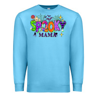 Ocean Blue Halloween Spooky Mama Premium Sweatshirt - texasbilliewilder