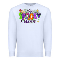 White Halloween Spooky Mama Premium Sweatshirt - texasbilliewilder