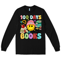 Black 100 days in the books Long Sleeve Tee - MaliasSmallBusiness