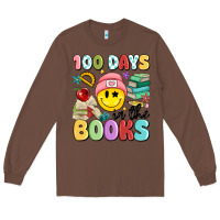 Chestnut 100 days in the books Long Sleeve Tee - MaliasSmallBusiness