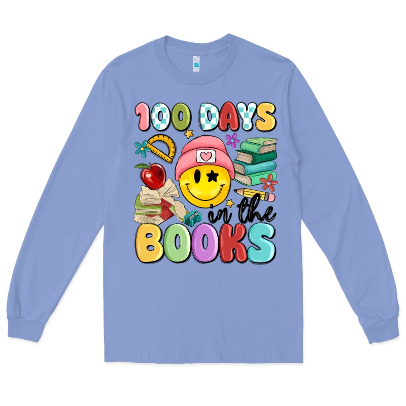 100 Days In The Books Long Sleeve Tee by MaliasSmallBusiness | Teevron