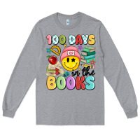 Heather Grey 100 days in the books Long Sleeve Tee - MaliasSmallBusiness
