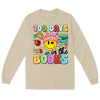 Mushroom 100 days in the books Long Sleeve Tee - MaliasSmallBusiness