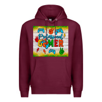 Burgundy professional gamer Premium Hoodie - JahusDesignShop