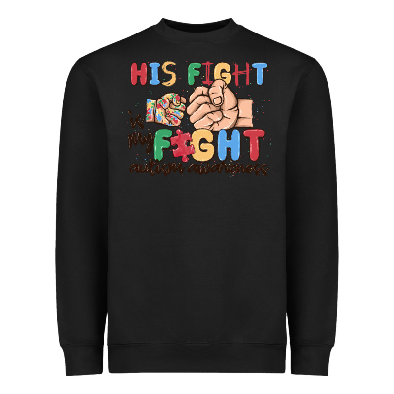 His Fight Is My Fight Autism Awareness Heavyweight Sweatshirt by MaliasSmallBusiness | Teevron