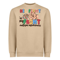 Mushroom his fight is my fight autism awareness Heavyweight Sweatshirt - MaliasSmallBusiness