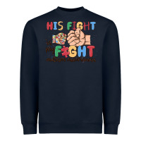 Navy his fight is my fight autism awareness Heavyweight Sweatshirt - MaliasSmallBusiness
