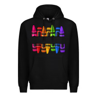 Black custom name crayons Premium Hoodie - texasbilliewilder