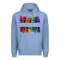 Colony Blue custom name crayons Premium Hoodie - texasbilliewilder