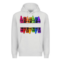 Dove Grey custom name crayons Premium Hoodie - texasbilliewilder