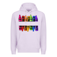 Lilac custom name crayons Premium Hoodie - texasbilliewilder
