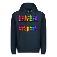 Navy custom name crayons Premium Hoodie - texasbilliewilder