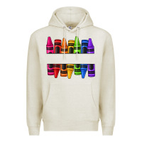 Oatmeal Heather custom name crayons Premium Hoodie - texasbilliewilder