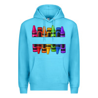 Ocean Blue custom name crayons Premium Hoodie - texasbilliewilder