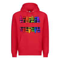 Red custom name crayons Premium Hoodie - texasbilliewilder