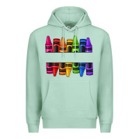 Seafoam custom name crayons Premium Hoodie - texasbilliewilder