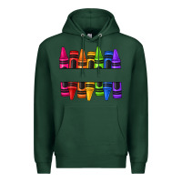 Sports Green custom name crayons Premium Hoodie - texasbilliewilder