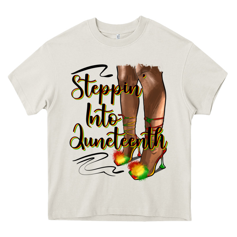 Steppin' Into Juneteenth Heels Heavy Core Tee by HRA Design Shop | Teevron
