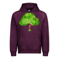 Mauve Wine tree fa element 1 Urban Hoodie - FaDigitalArtStudio