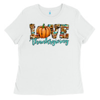 White love thanksgiving pumpkin Ladies Tee - JahusDesignShop