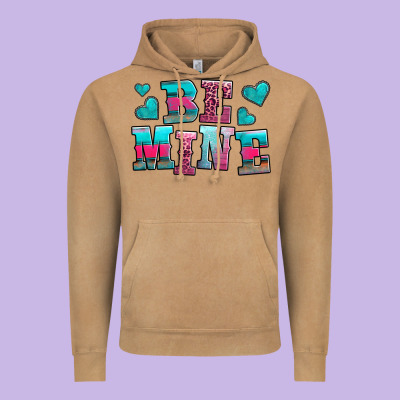 Be Mine Western Valentine's Day No Background Vintage Hoodie Designed By Adodesignshop