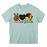 Arona peace love juneteenth raised fist Heavy Core Tee - HRA Design Shop