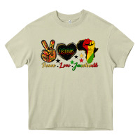 Mossy peace love juneteenth raised fist Heavy Core Tee - HRA Design Shop