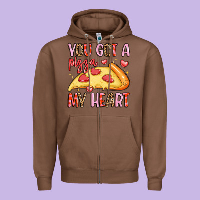 You Got A Pizza My Heart Zipper Hoodie Designed By Lillyallendesigns