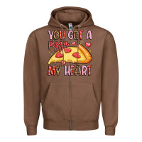 Chestnut you got a pizza my heart Zipper Hoodie - LillyAllenDesigns