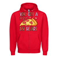 Red you got a pizza my heart Zipper Hoodie - LillyAllenDesigns