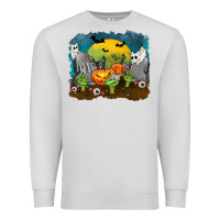 Dove Grey Cemetery with Ghost Cats Premium Sweatshirt - texasbilliewilder