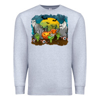Heather Grey Cemetery with Ghost Cats Premium Sweatshirt - texasbilliewilder