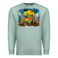 Seafoam Cemetery with Ghost Cats Premium Sweatshirt - texasbilliewilder
