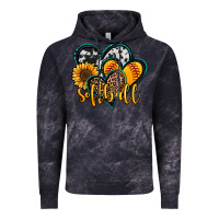 Cloud Black softball hearts Vintage Hoodie - Jasminsmagicworld