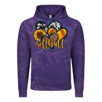 Cloud Purple softball hearts Vintage Hoodie - Jasminsmagicworld