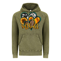 Vintage Olive softball hearts Vintage Hoodie - Jasminsmagicworld