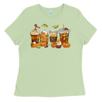 Matcha Fall Coffee Cups Ladies Tee - texasbilliewilder