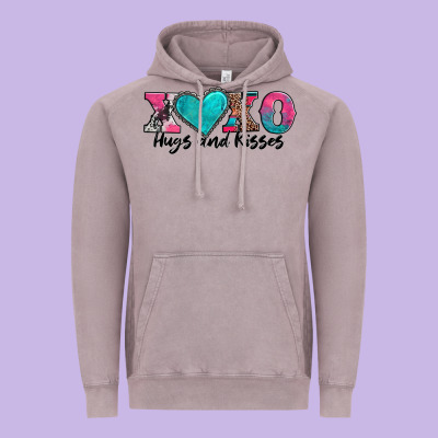 Xoxo Hugs And Kisses Valentines Day Vintage Hoodie Designed By Adodesignshop