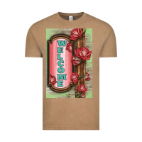 Vintage Coffee Western Red Roses Welcome Vintage Tee - LillyAllenDesigns