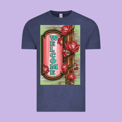 Western Red Roses Welcome Vintage Tee Designed By Lillyallendesigns