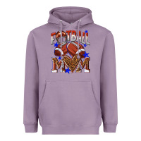 Lavender American Football Mom Heavyweight Hoodie - NancyCooperArtShop