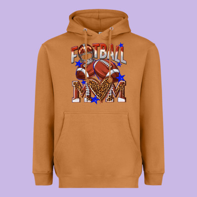 American Football Mom Heavyweight Hoodie Designed By Nancycooperartshop